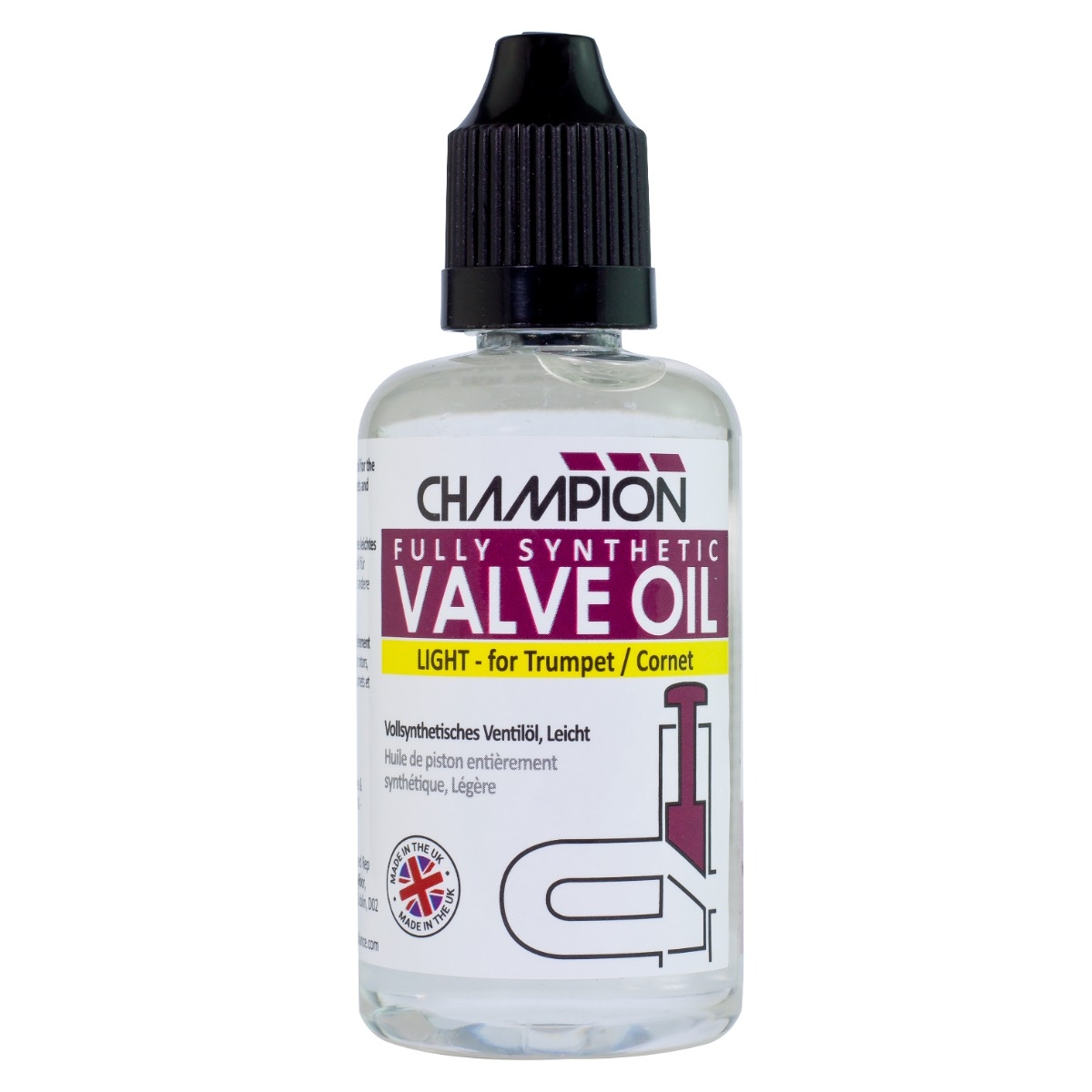 Champion Premium Fully Synthetic Valve Oil - Light - 50ml Bottle (similar to Blue Juice)