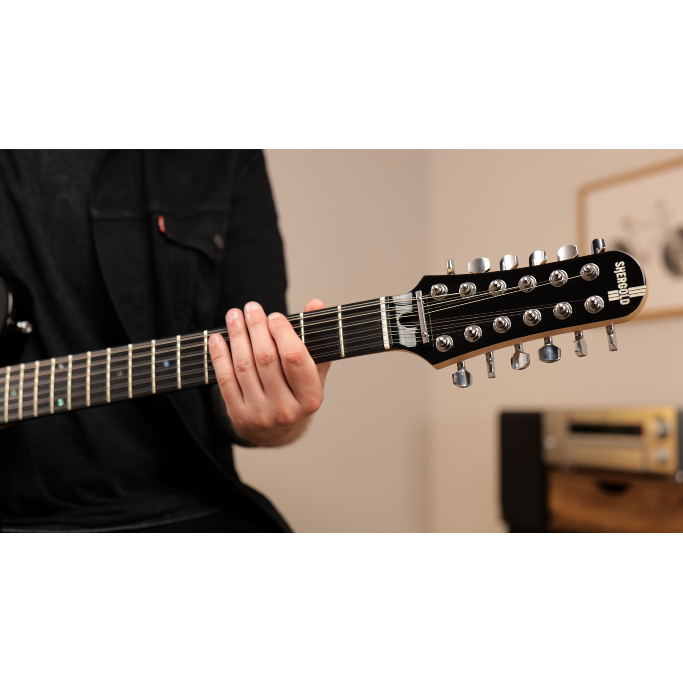 Shergold Telstar Standard ST14 Black 12-String